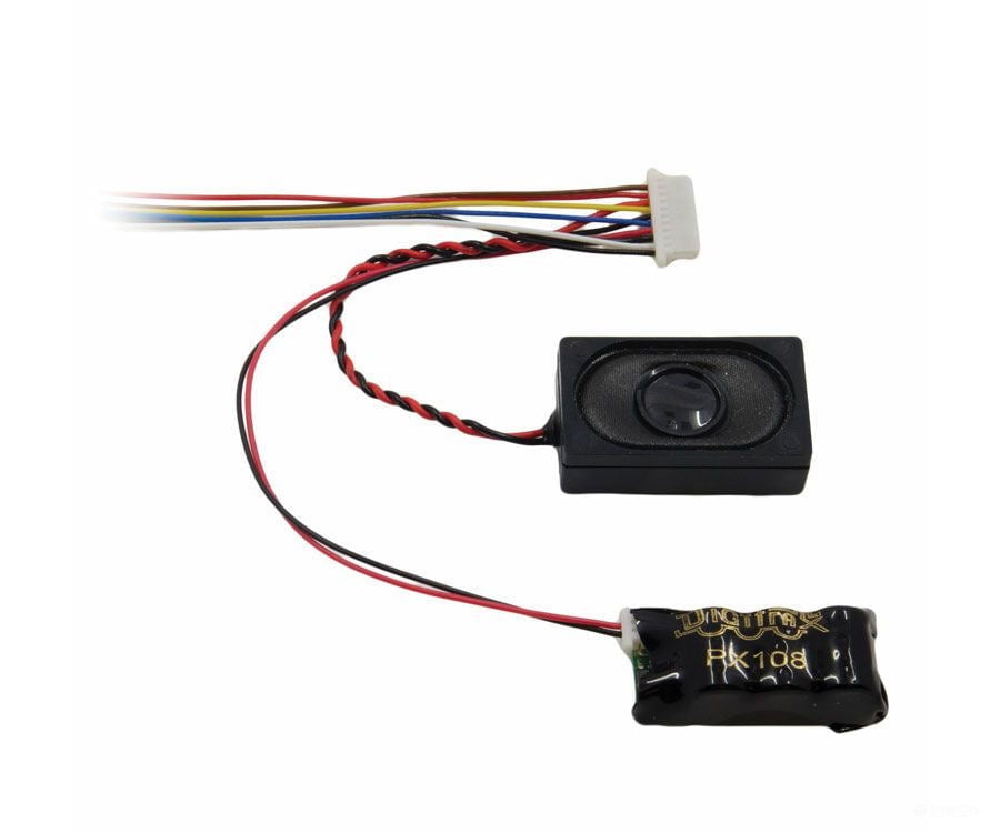Digitrax PX10810 PX108-10 Power Xtender with 16 x 26 x 9mm Box Speaker -- Use with 10-Pin Sound Harness - 1.007 x .492 x .299" 25.6 x 12.5 x 7.6mm - Default Title (CH-245-PX10810)