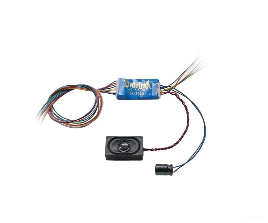 Digitrax SDXH167D SDXH167D Series 7 Sound Decoder for HO and Larger Scales -- 8 Sound Schemes, 9-Pin Harness, 1.0A, 6 Functions, 16 x 26 x 9mm Speaker - Default Title (IC-245-SDXH167D)