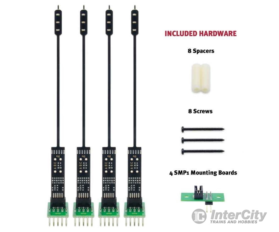 Digitrax SH2AB SH2AB Mainline Signaling Kit -- Includes 2 Single-Head A Signals, 2 Single-Head B Signals, 4 SMP1 Mounts - Default Title (IC-245-SH2AB)