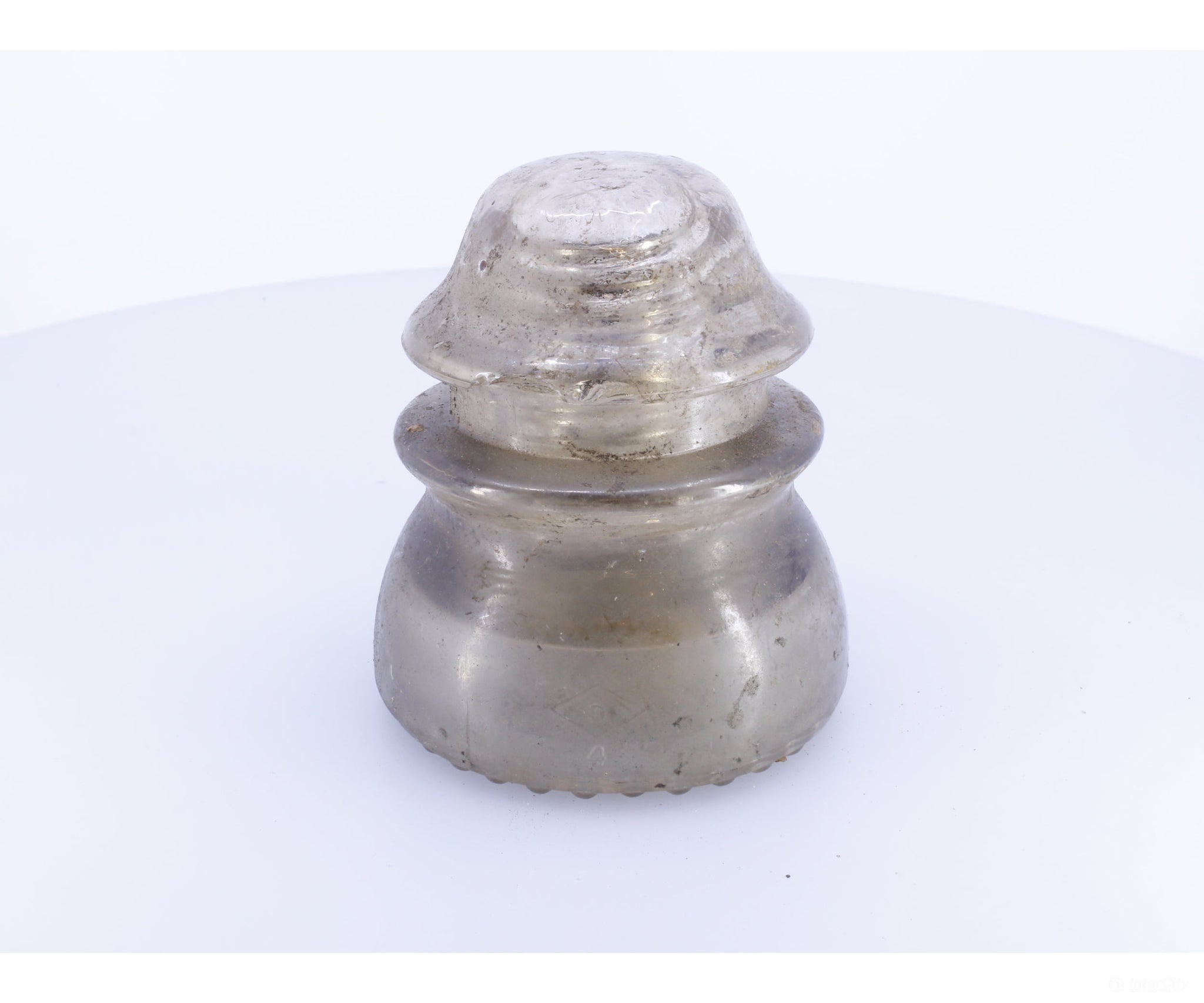 Dominion 42 Clear Glass Insulator #2 Chipped - Collectibles