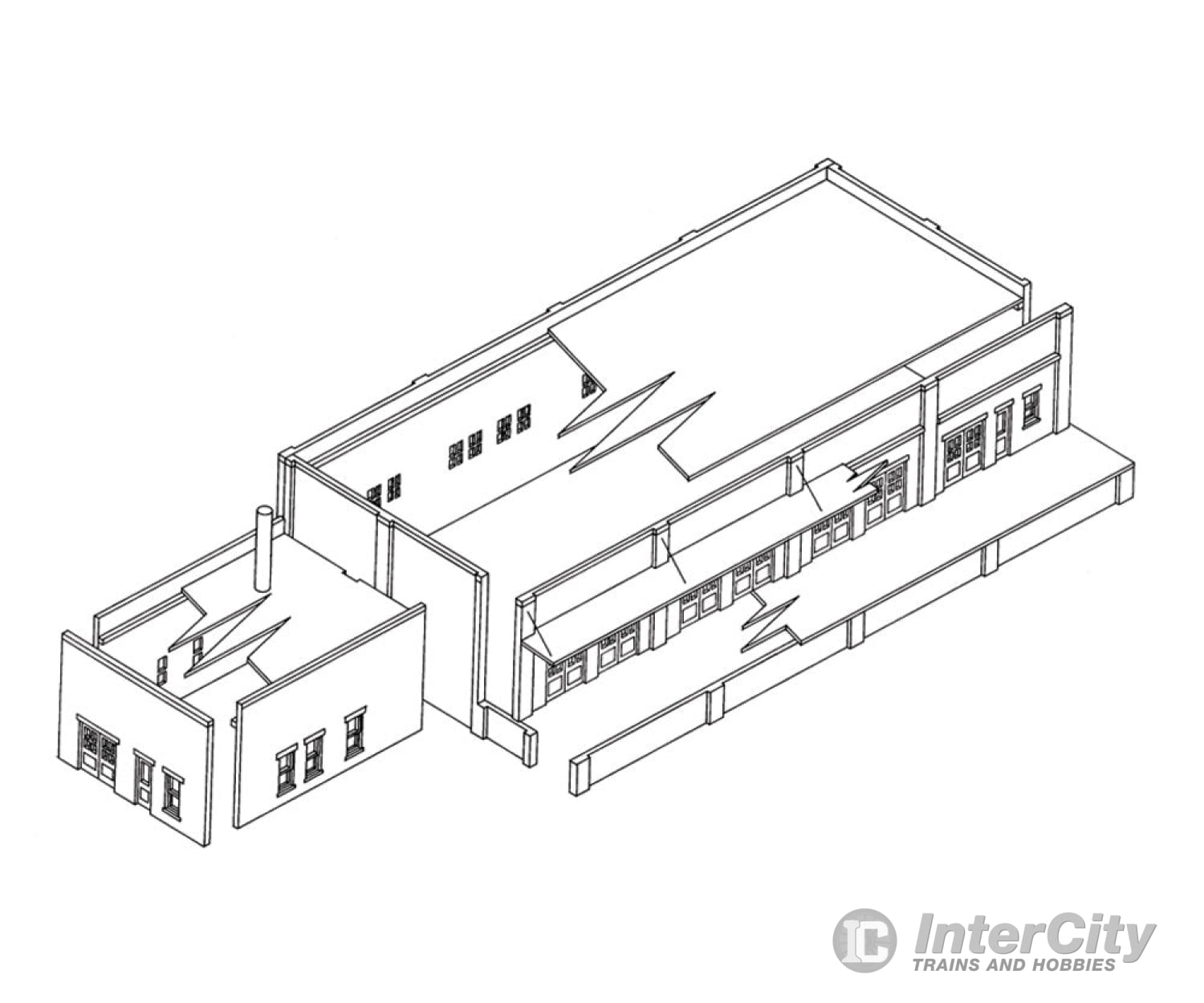 Dpm N 51000 Structure Kits - - Trackside Transfer - 11 - 1/2 X 4 - 1/4’ 28.7 10.6Cm Structures