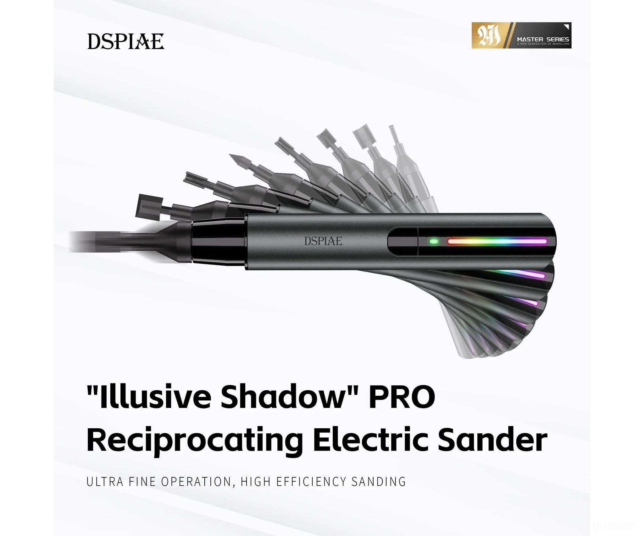 Dspiae ES-A PRO Electric Reciprocating Sander Pen with 8 heads - Tools
