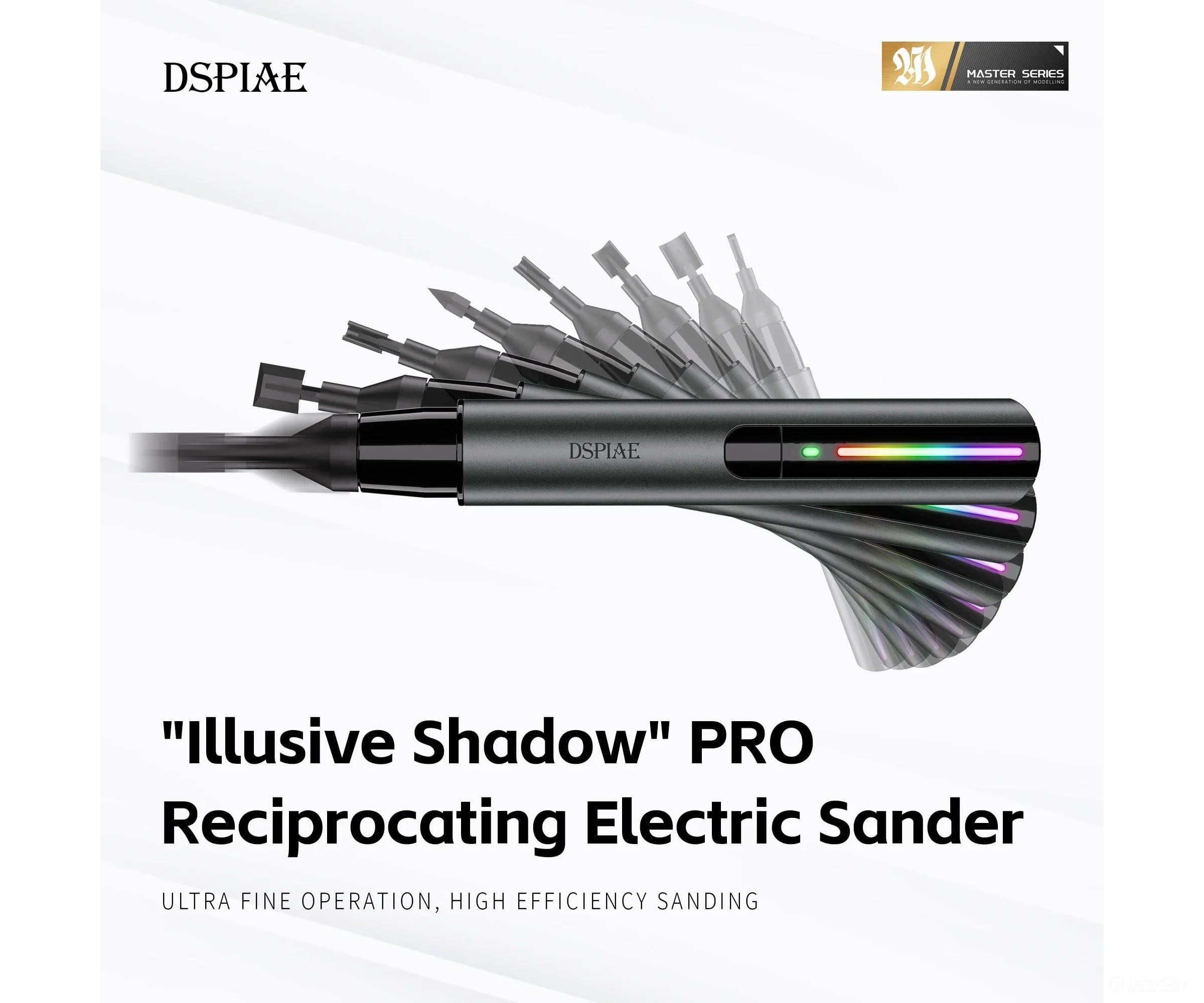 Dspiae ES-A PRO Electric Reciprocating Sander Pen with 8 heads - Tools