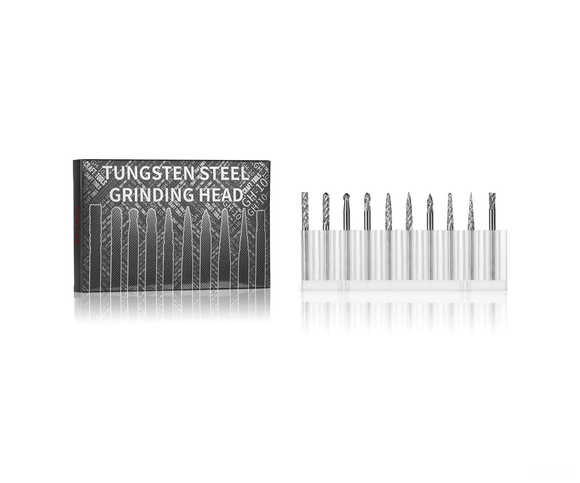 Dspiae GH-10 Tungsten Steel Grinding Head Set - 10 pcs - Tools