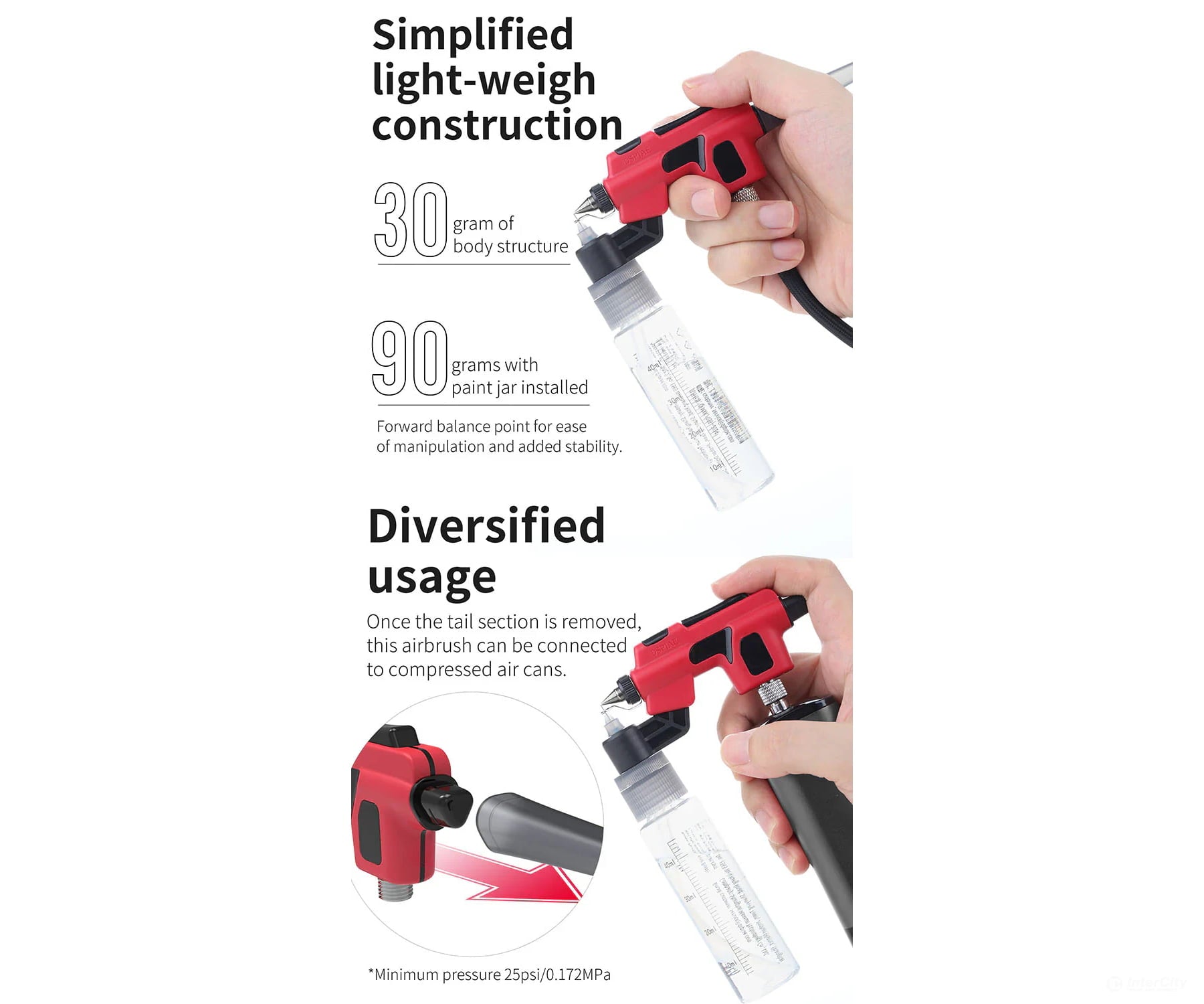 Dspiae PT-AB Wash-Free Airbrush (brush only) Tools