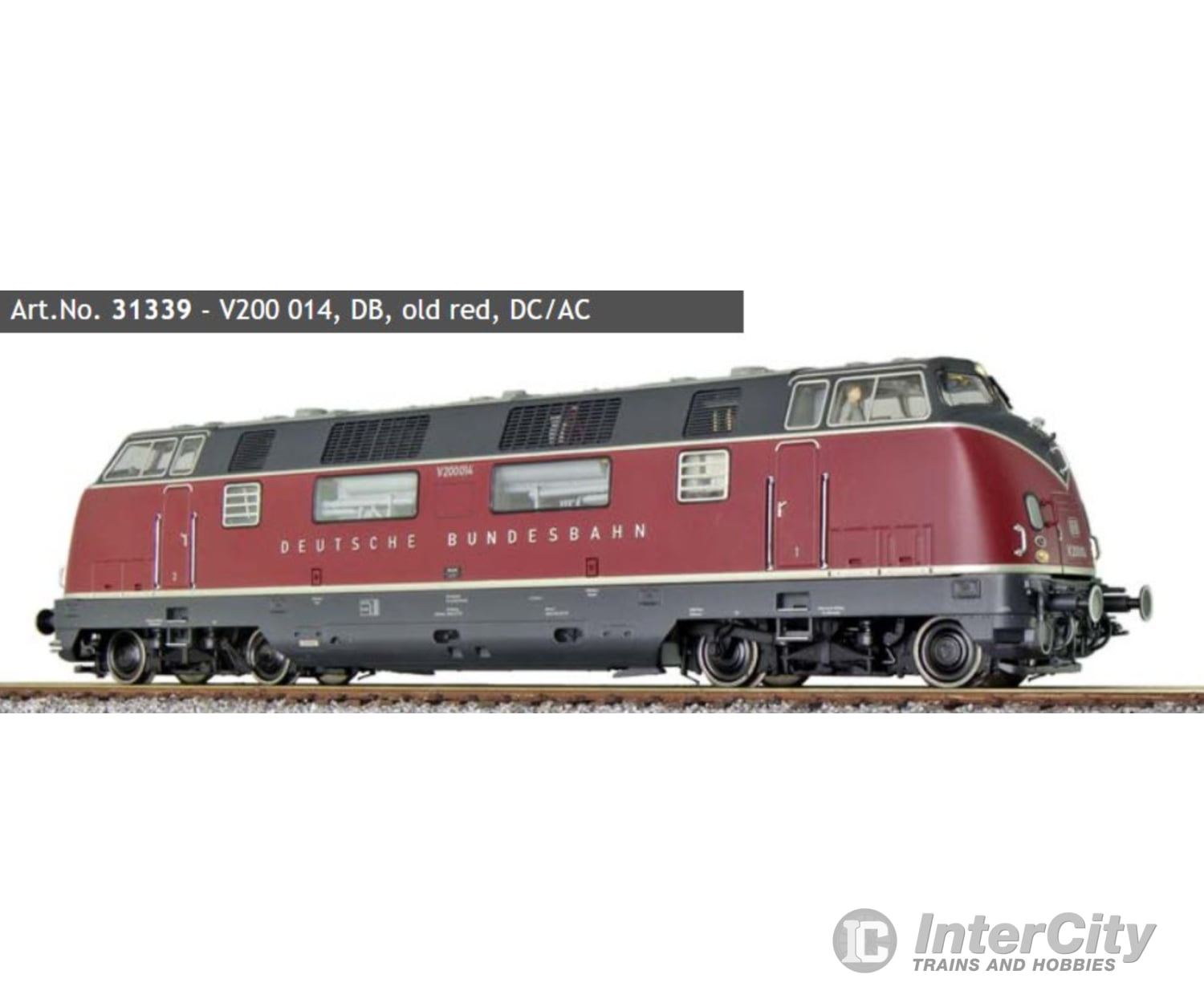 ESU 31339 Diesel loco H0 V200 014 DB old red Era III Sound + Smoke DC/AC European Locomotives