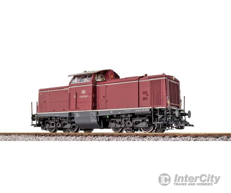 ESU 31570 Diesel loco H0 V100 1063 DB Era III prototype around 1966 old red Sound + Smoke DC/AC European Locomotives