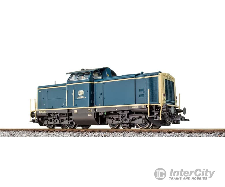 ESU 31571 Diesel loco H0 211 055 DB Era IV prototype around 1980 oceanblue-beige Sound + Smoke DC/AC European
