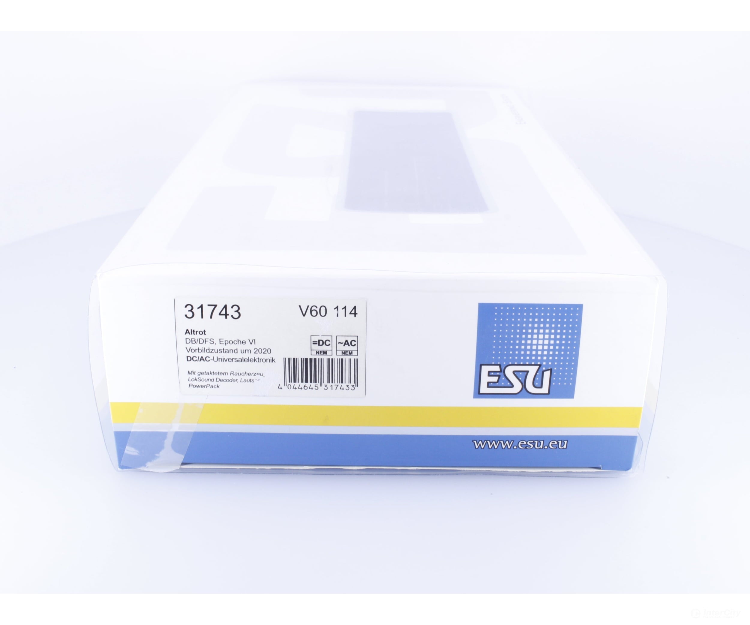 ESU 31743 HO DB V60 Diesel Switcher Telex AC/DC Capacitor Full Functions Full Metal 114 DCC & Sound European Locomotives