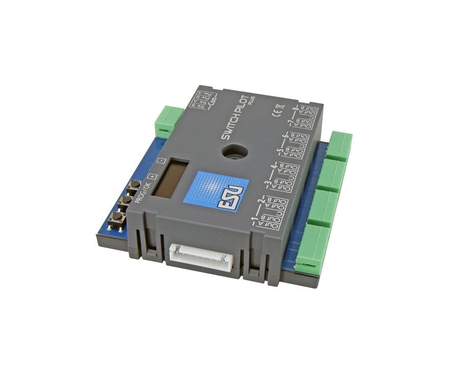 ESU 51831 SwitchPilot 3 Plus, 8x accessory decoder, DCC/MM, OLED - Default Title (IC-ESU-51831)
