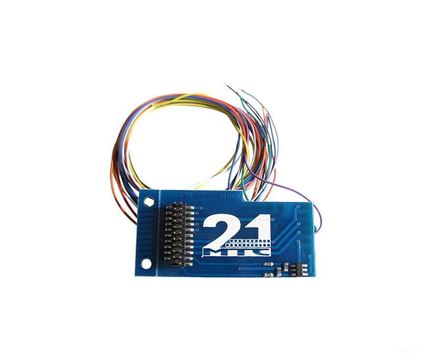 ESU 51968 Adapter board #2, L-shape as 6090x, with AUX3+AUX4, for LokSound 5, LokPilot 5 with 21MTC interface - Default Title (IC-ESU-51968)