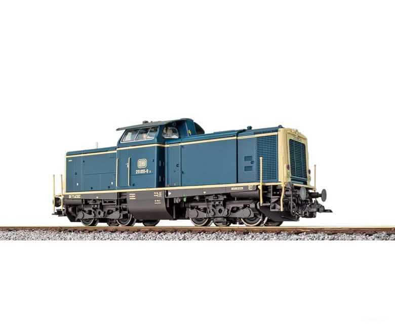 ESU 31571 Diesel loco H0 211 055 DB Era IV prototype around 1980 oceanblue-beige Sound + Smoke DC/AC European