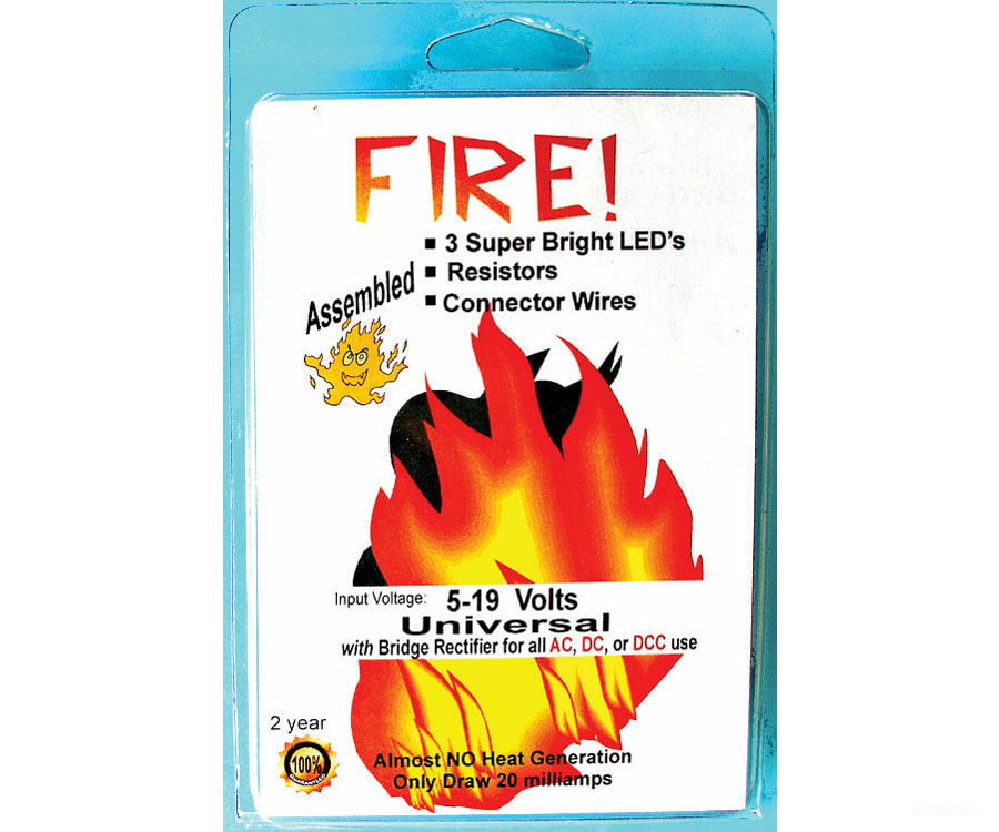 Evan Designs Upf Fire Effects Pico Led Kit -- 3 Leds Resistors & Wire - Universal 5-19V Ac/Dc Input
