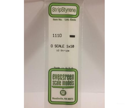 Evergreen 1110 O Strips-1X10 (10/Pk) Scratch Building Supplies