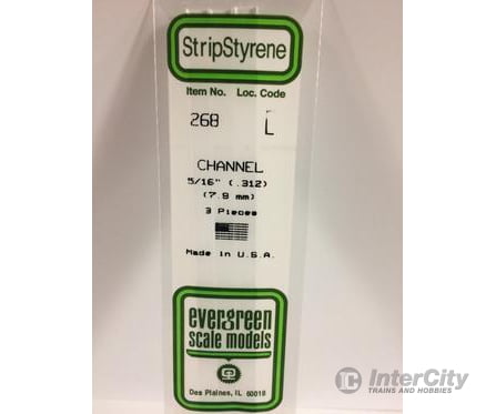 Evergreen 268 Channel-.312 3/Pk Scratch Building Supplies