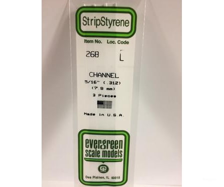 Evergreen 268 Channel-.312 3/Pk Scratch Building Supplies