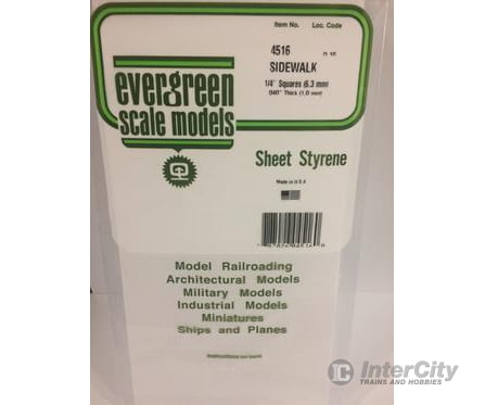 Evergreen 4516 Sidewalk-1/4 Scratch Building Supplies