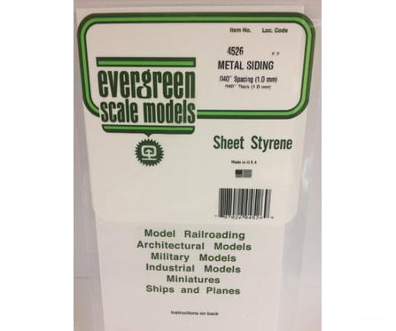 Evergreen 4526 Metal Siding-.040 Scratch Building Supplies