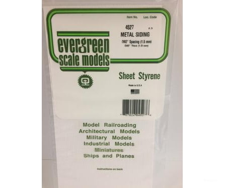 Evergreen 4527 Metal Siding-.060 Scratch Building Supplies
