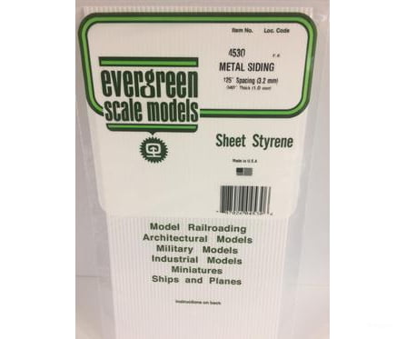 Evergreen 4530 Metal Siding-.125 Scratch Building Supplies