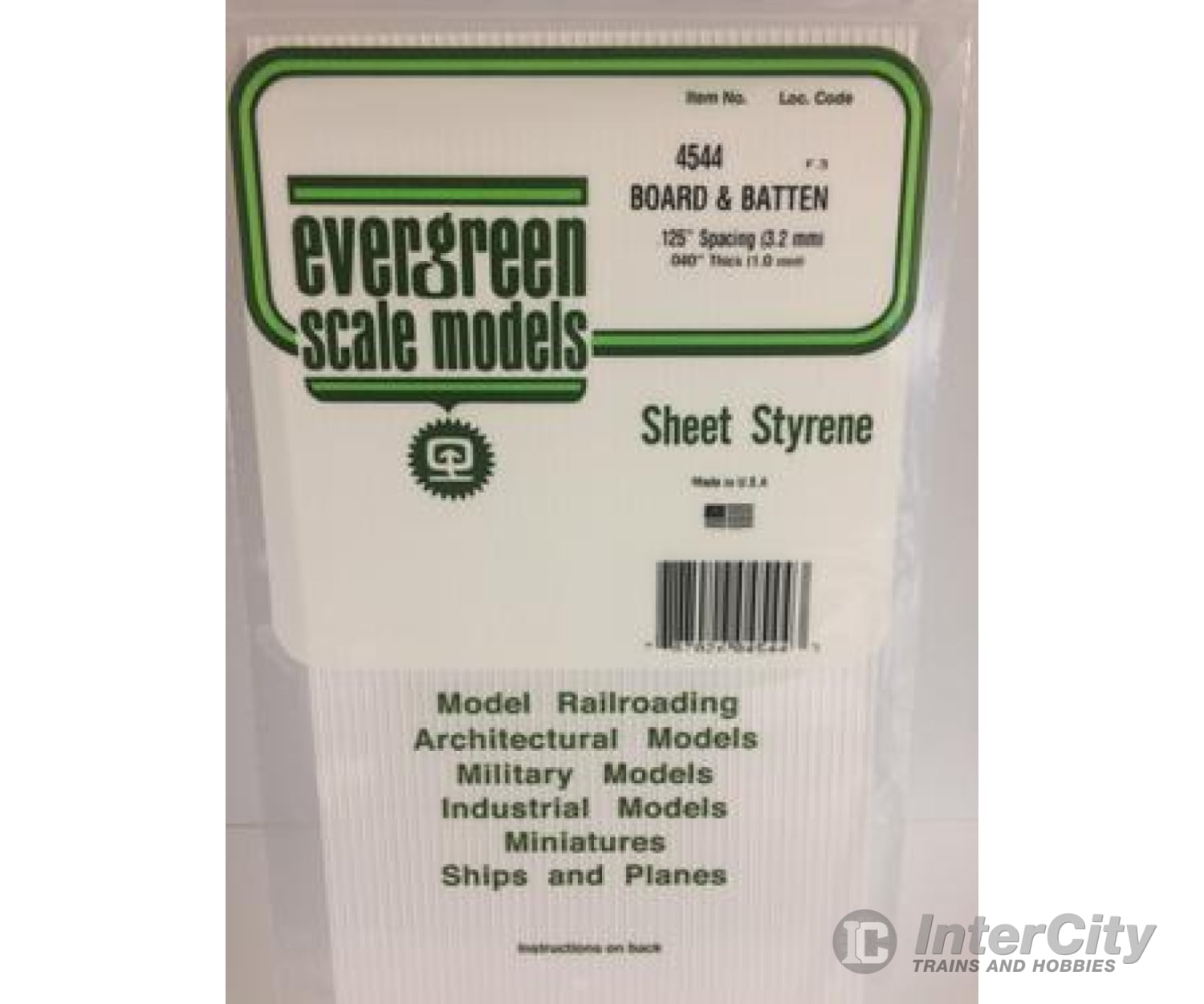 Evergreen 4544 Board/Batten-.125 Scratch Building Supplies