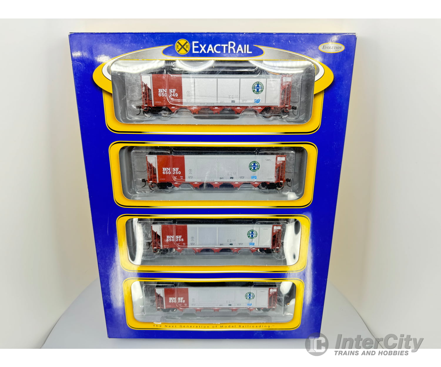 Exactrail Ee-1301-2 Ho Johnstown Autoflood Ii Coal Hopper (4 Pack) Burlington Northern Santa Fe