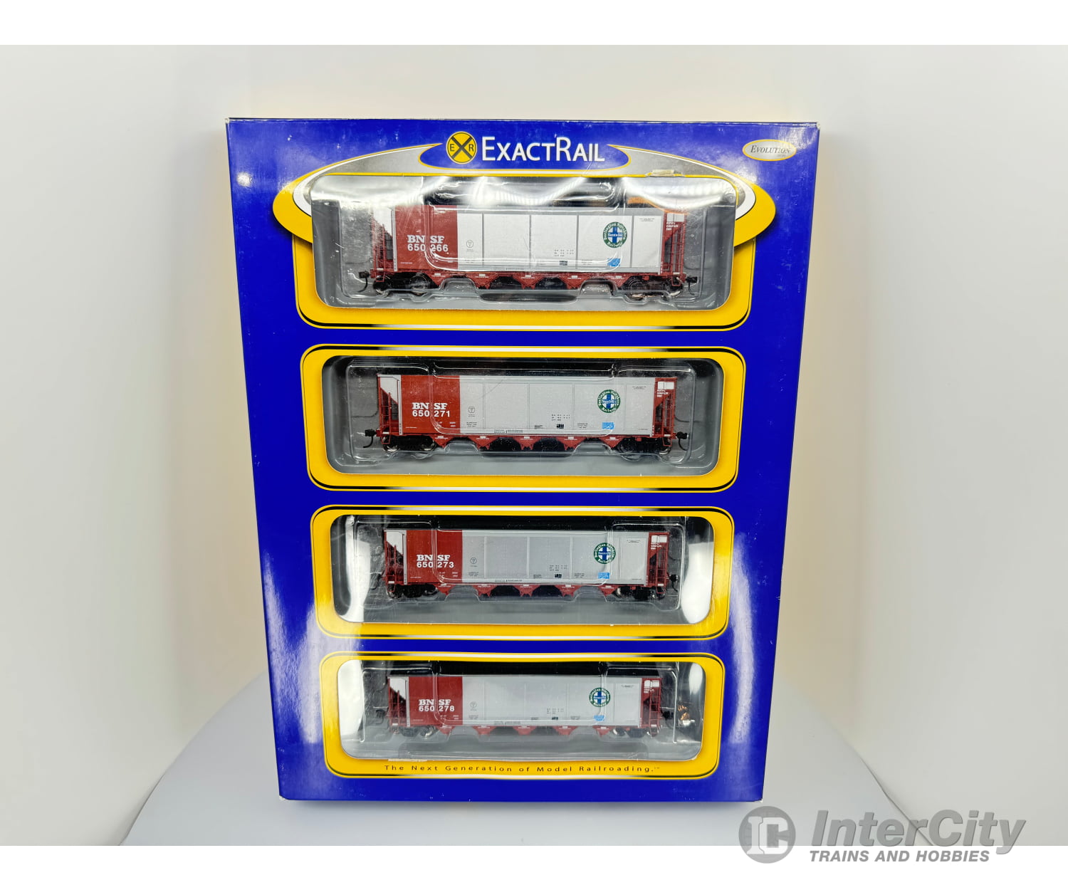 Exactrail Ee-1301-3 Ho Johnstown Autoflood Ii Coal Hopper (4 Pack) Burlington Northern Santa Fe