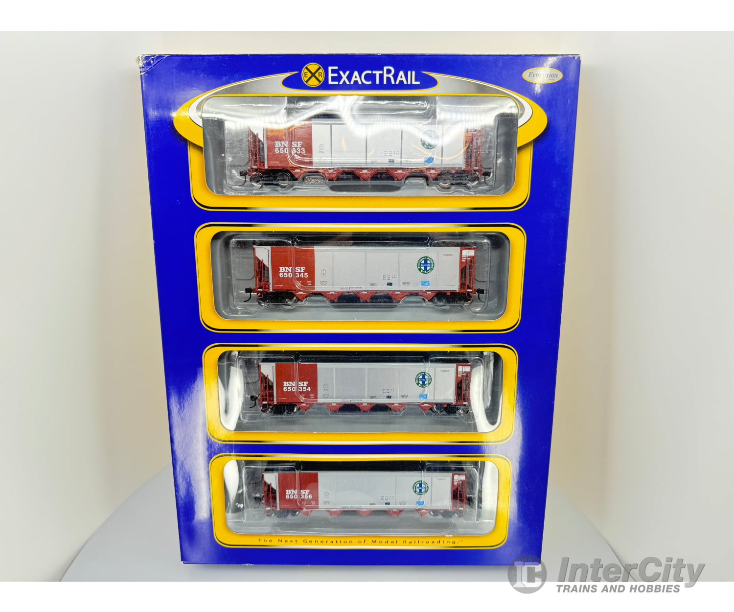 Exactrail Ee-1301-4 Ho Johnstown Autoflood Ii Coal Hopper (4 Pack) Burlington Northern Santa Fe