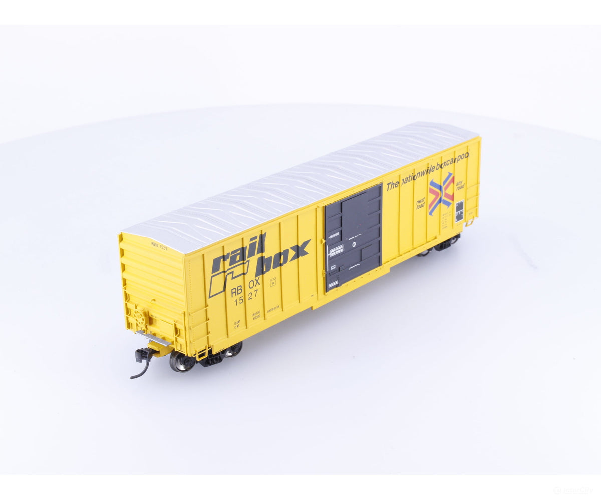 ExactRail EE-1602-3 HO Evans 5277 Single Door Boxcar Railbox (RBOX) 1527 - Freight Cars