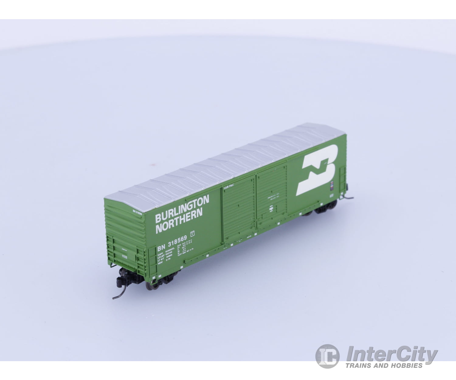 ExactRail EN-50802-3 N Gunderson 5200 Cu.Ft. Box Car Burlington Northern (BN) 318569 Freight Cars