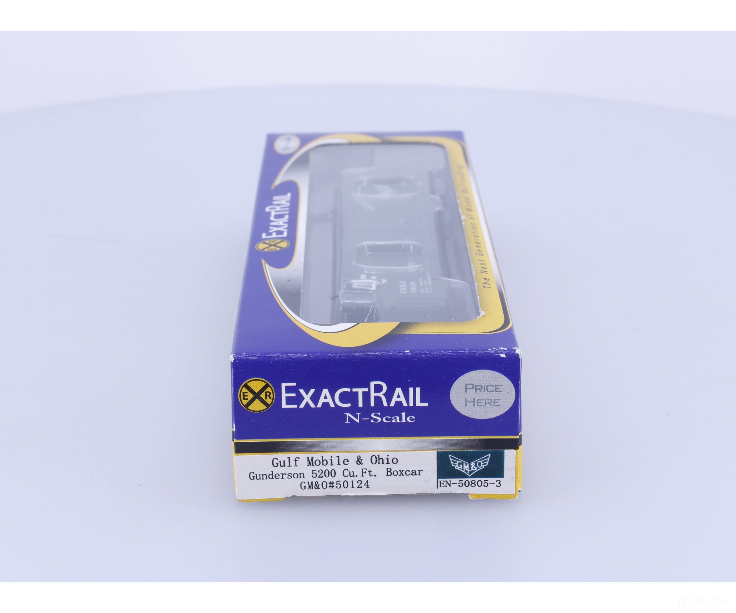 ExactRail EN-50805-3 N Gunderson 5200 Cu.Ft. Box Car Gulf Mobile & Ohio (GMO) 50124 Freight Cars