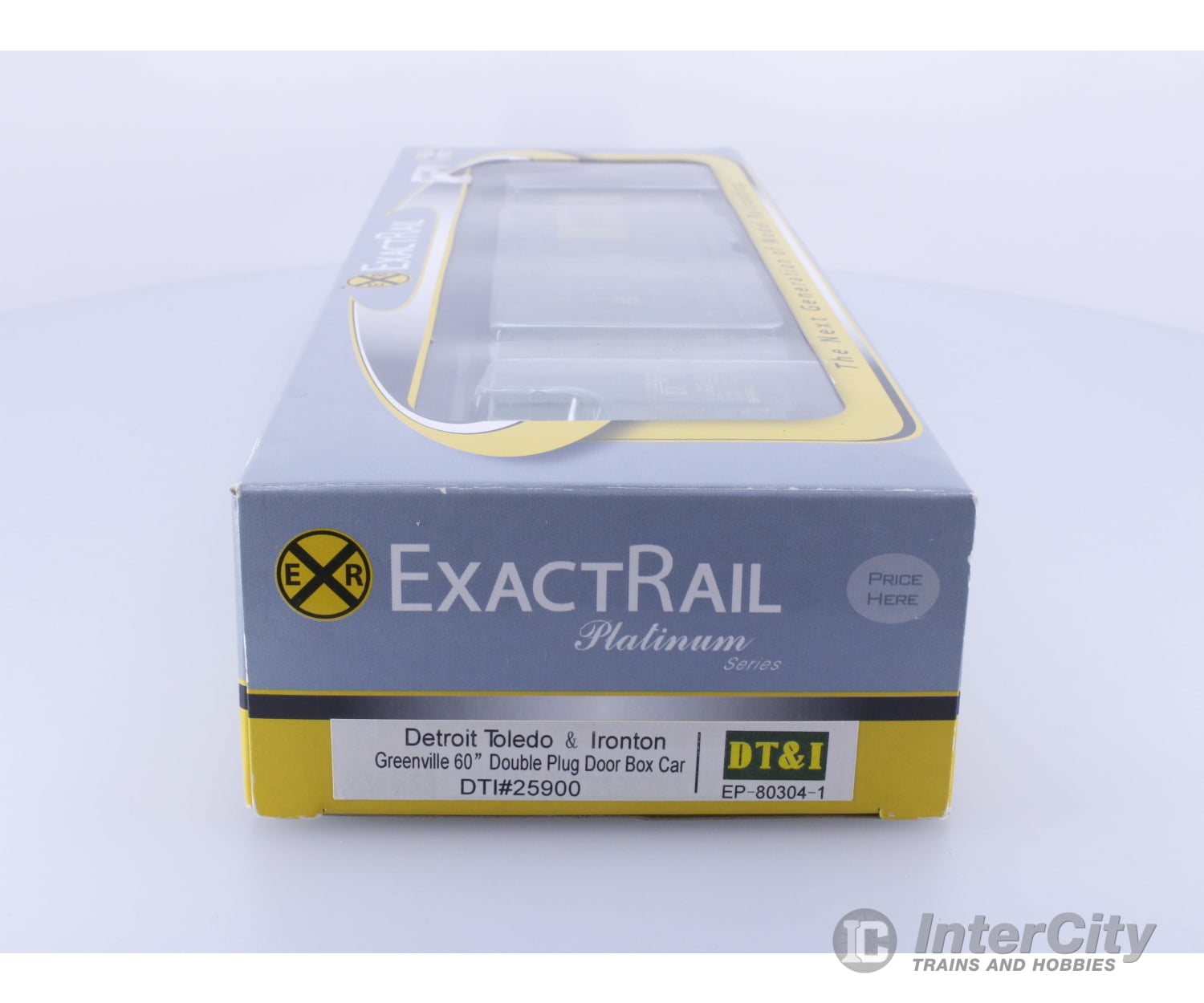 ExactRail EP-80304-1 HO Greenville 60’ Double Plug Door Box Car Detroit Toledo and Ironton (DTI) 25900 Freight Cars