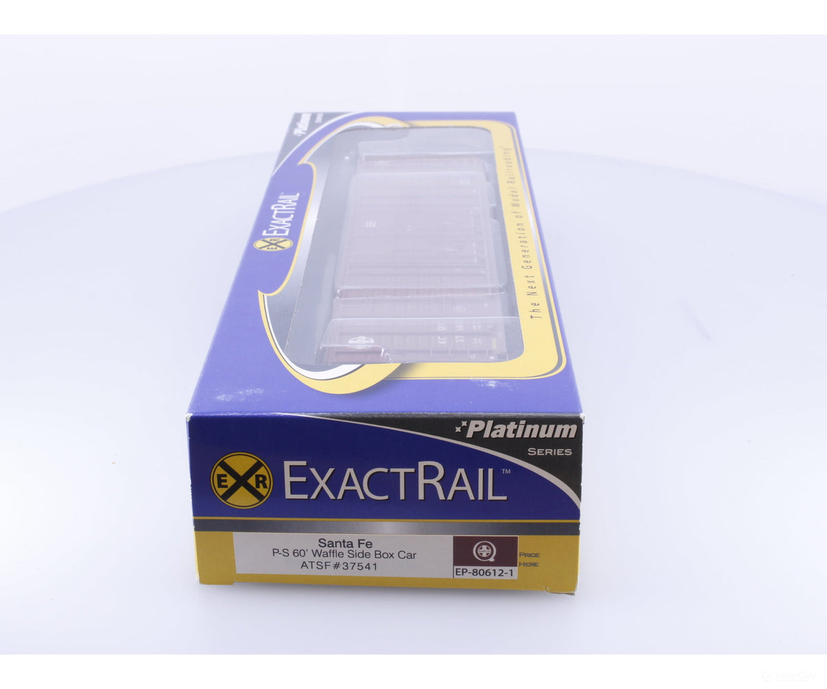 ExactRail EP-80612-1 HO P-S 60’ Waffle Side Box Car Weathered Atchison Topeka and Santa Fe (ATSF) 37541 - Freight Cars