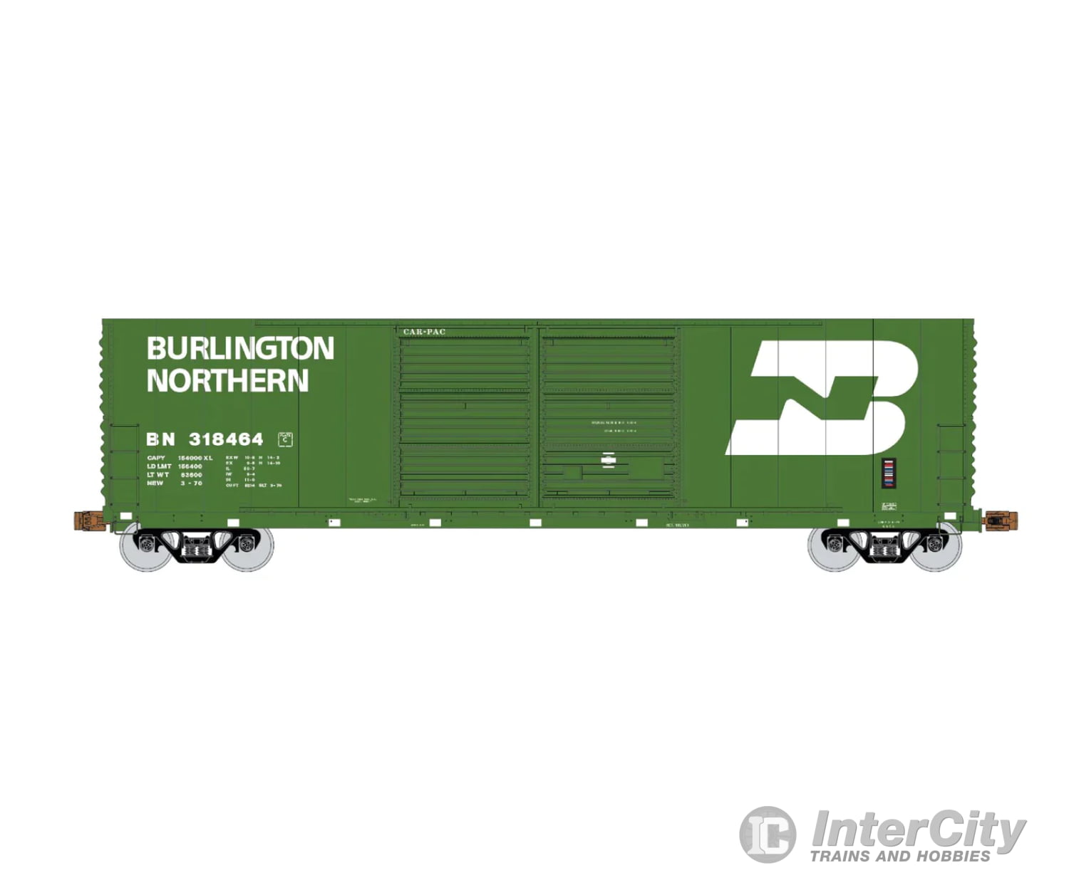 Exactrail Ex-1003-8 Ho Gunderson 5200 Boxcar - Burlington Northern #318481 Freight Cars