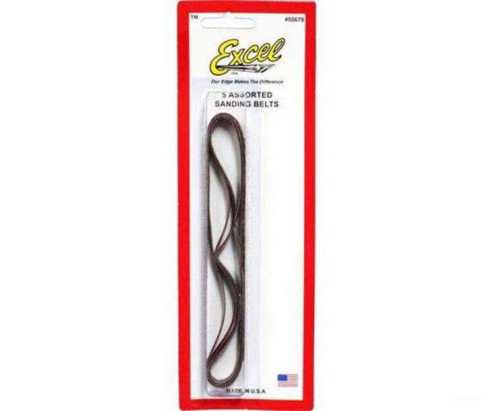 Excel 55679 Sanding Belts - 5 Assorted Belts/Grits Tools