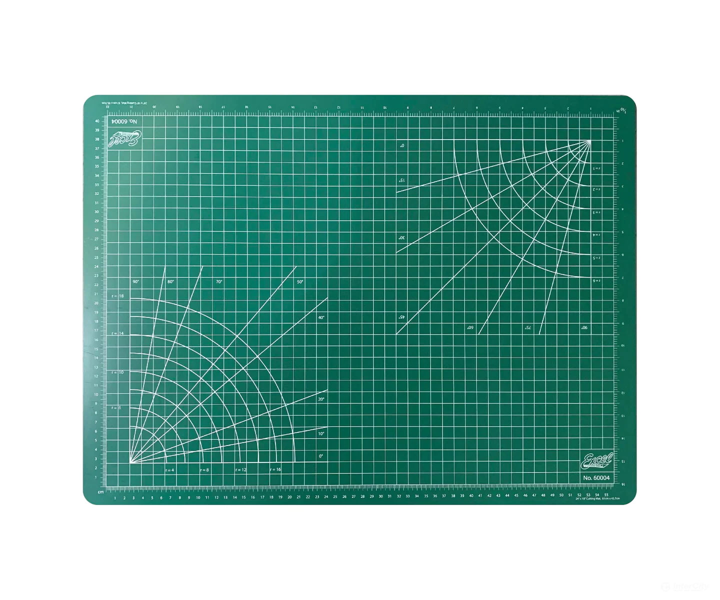 Excel 60004 18X24 Self Healing Cutting Mat - Double Sided Green Tools