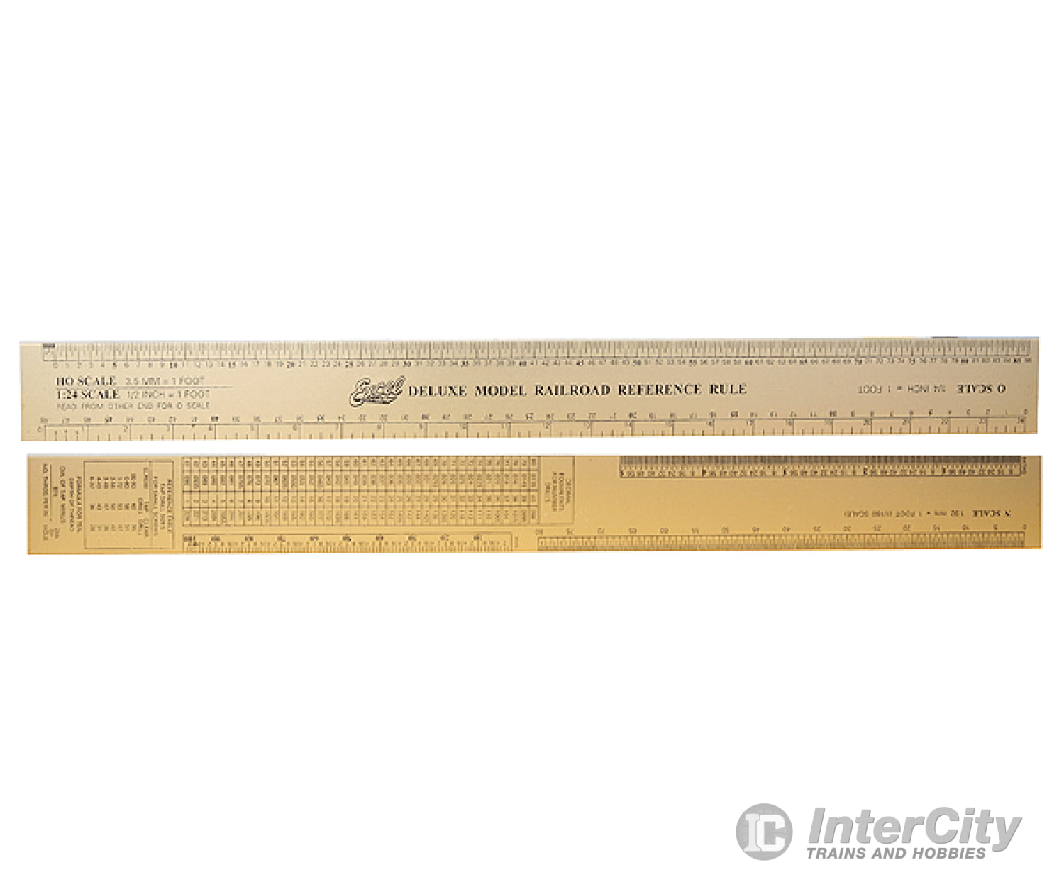 Excel A 55778 Deluxe Model Railroad Reference Ruler -- 12-1/2’ Gold Anodized Aluminum Tools