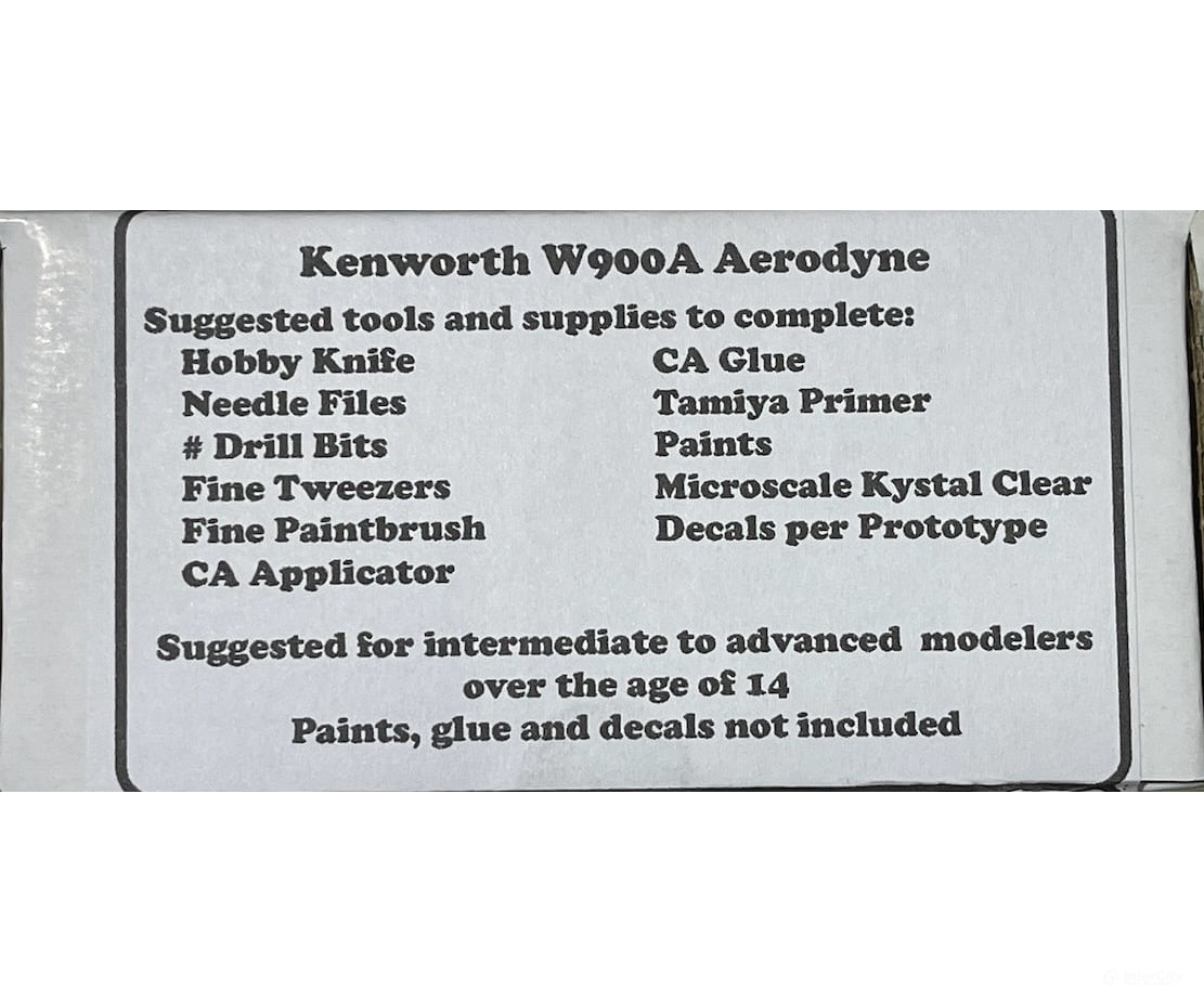F&M Models HO Scale HOKW-02 Kenworth W900A Aerodyne Truck (Resin Kit) Cars & Trucks