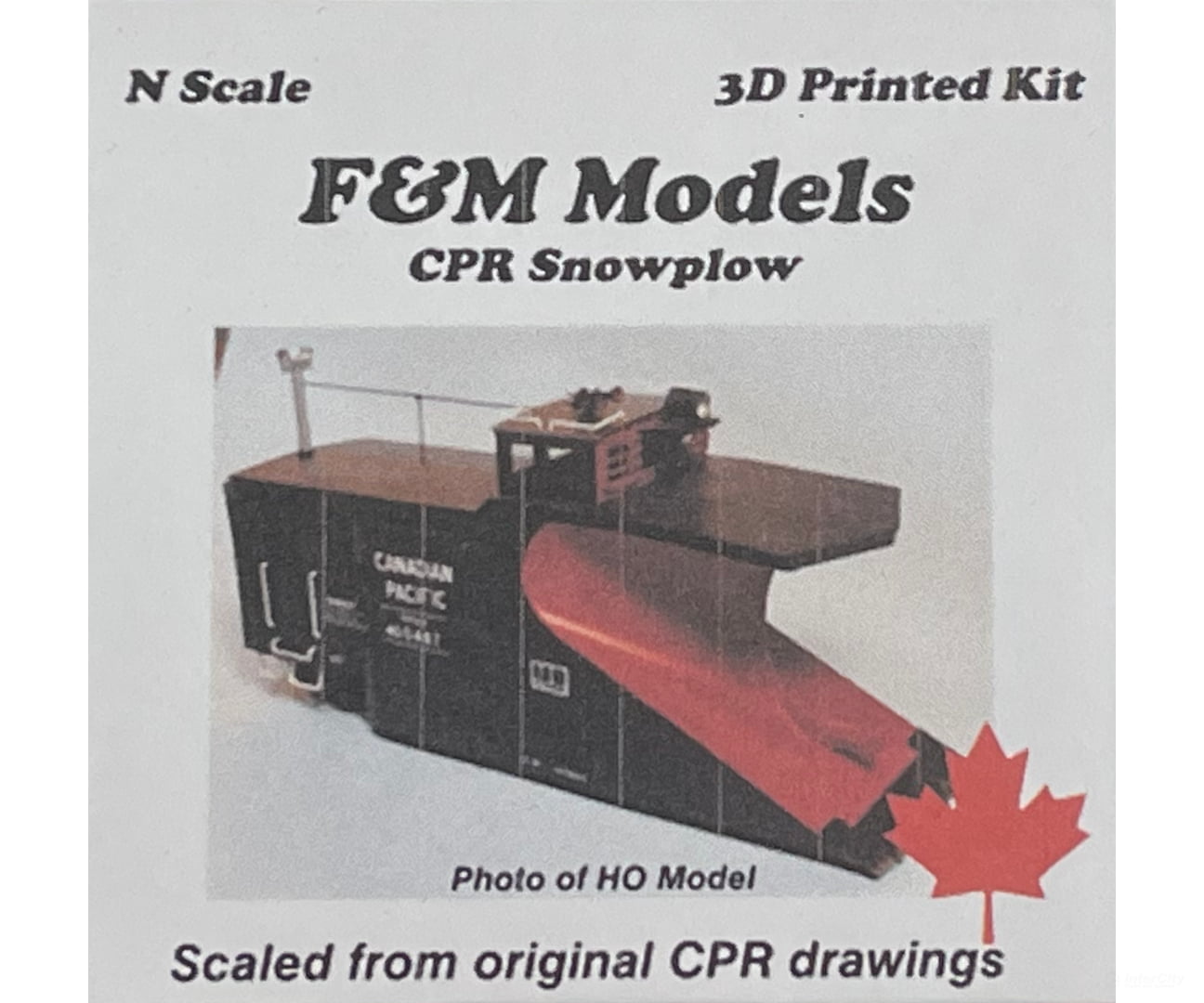 F&M Models N 16-010 Cpr Prairie Snowplow (Kit) Freight Cars