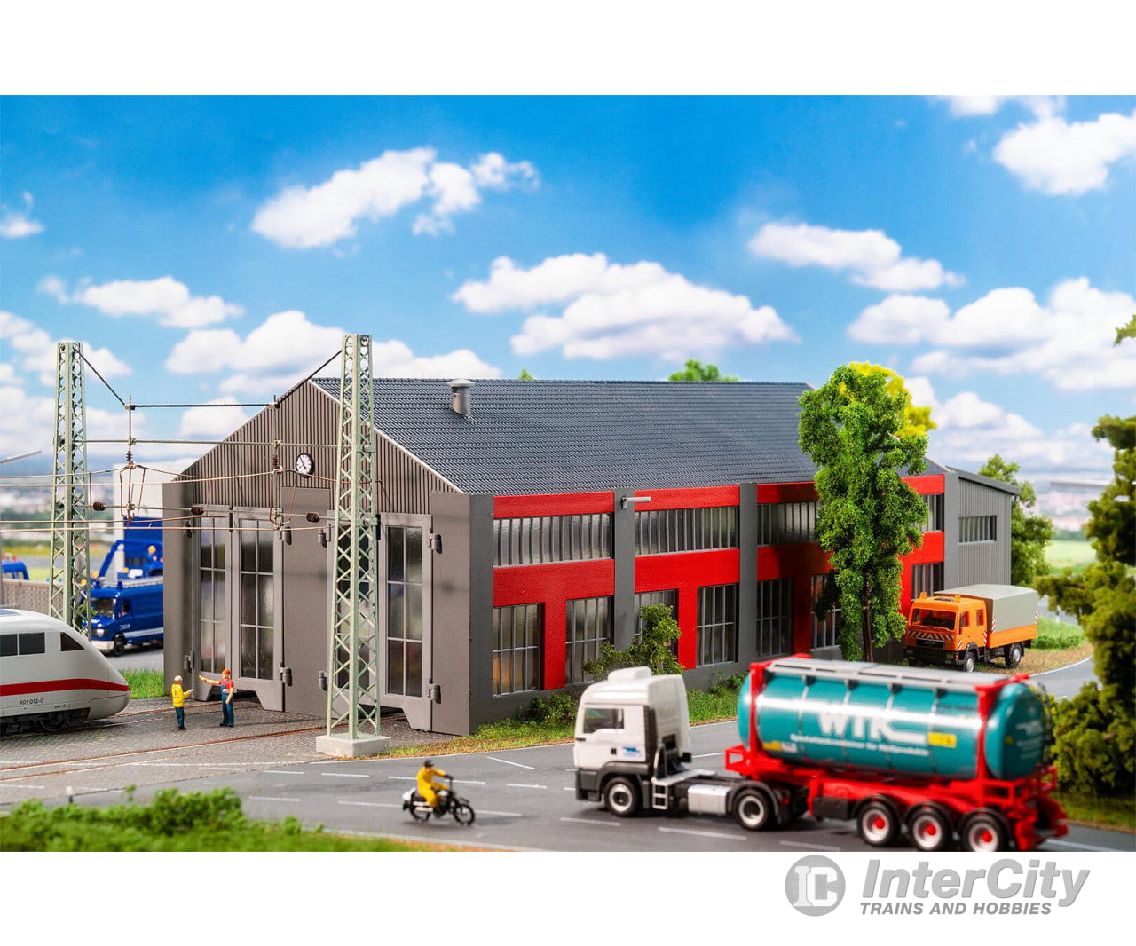 Faller 120079 HO Electric locomotive shed 2-stall Structures