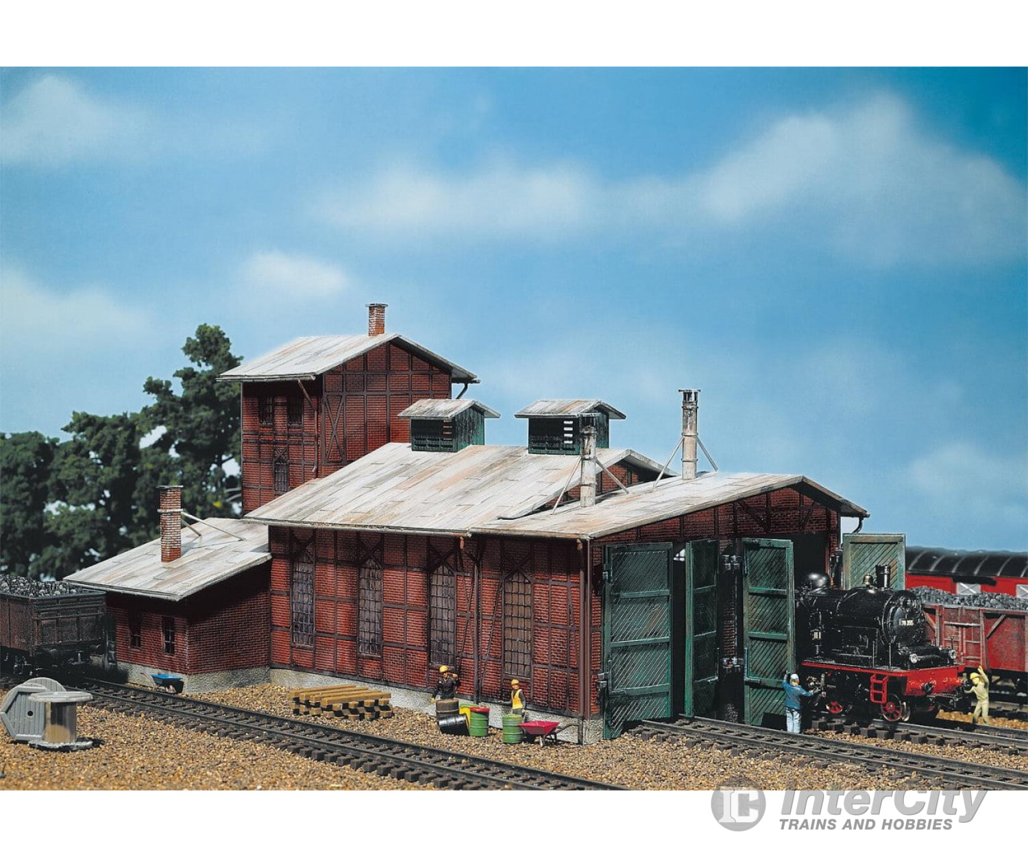 Faller 120161 Ho Locomotive Shed 2 Stalls Structures