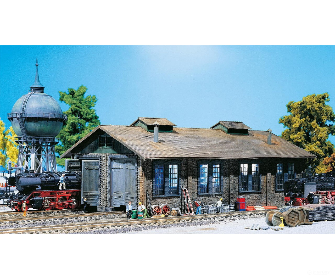 Faller 120165 Ho Locomotive Shed 2 Stalls Structures