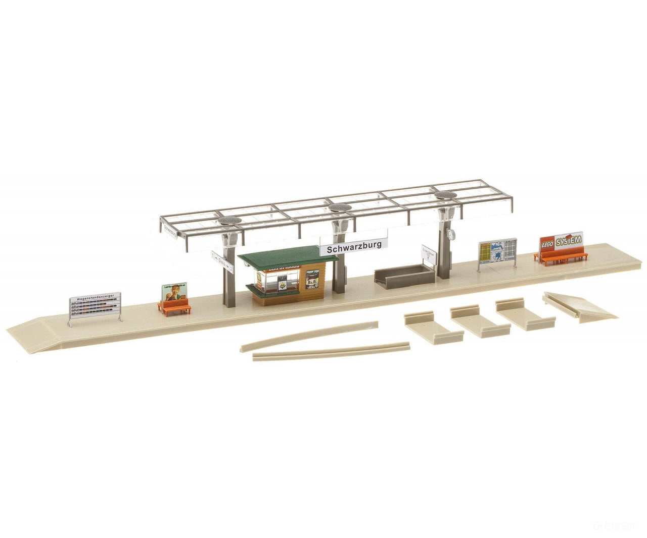 Faller 120188 Ho Platform With Kiosk Structures