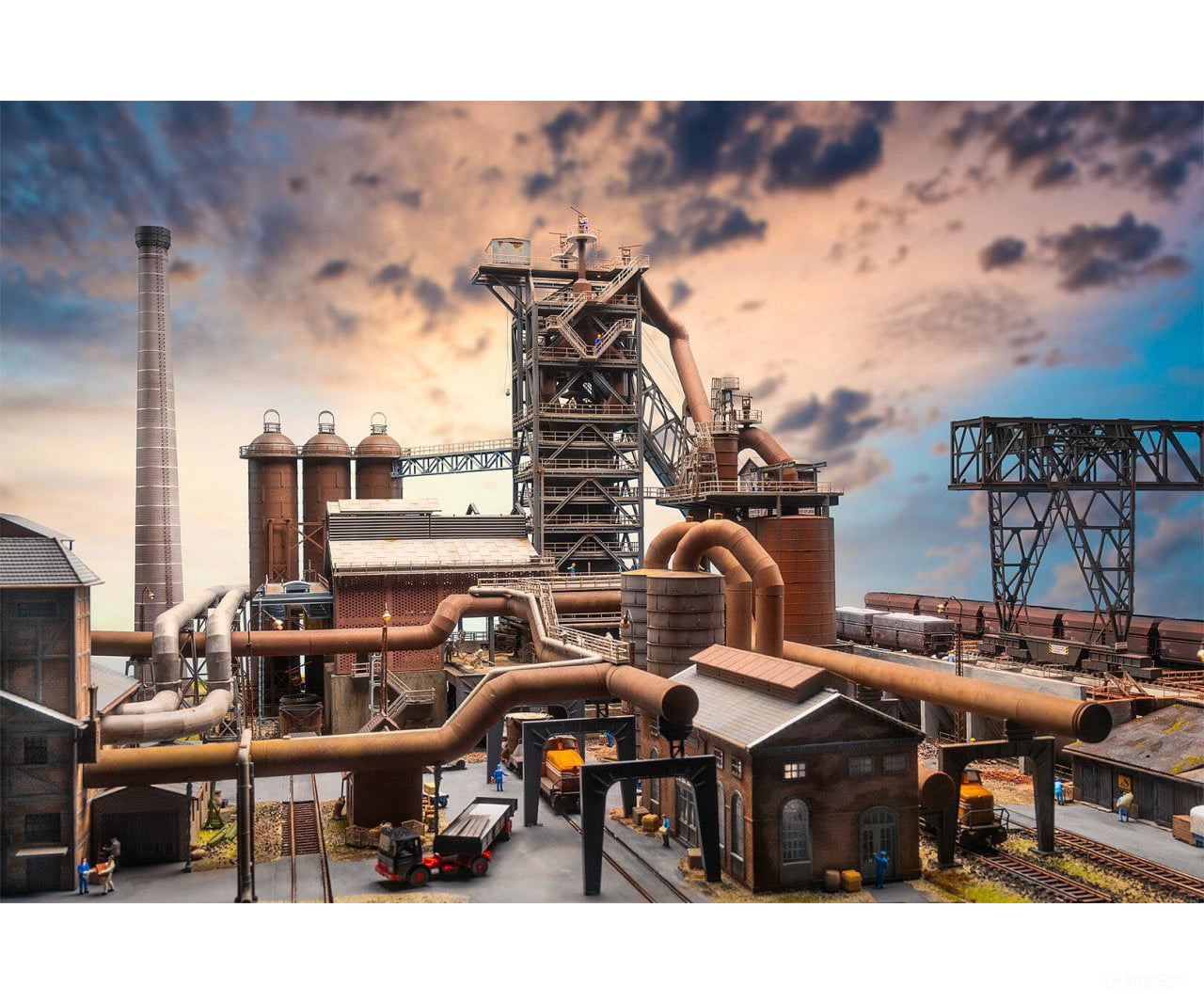 Faller 130026 HO Blast furnace with casting hall - Structures