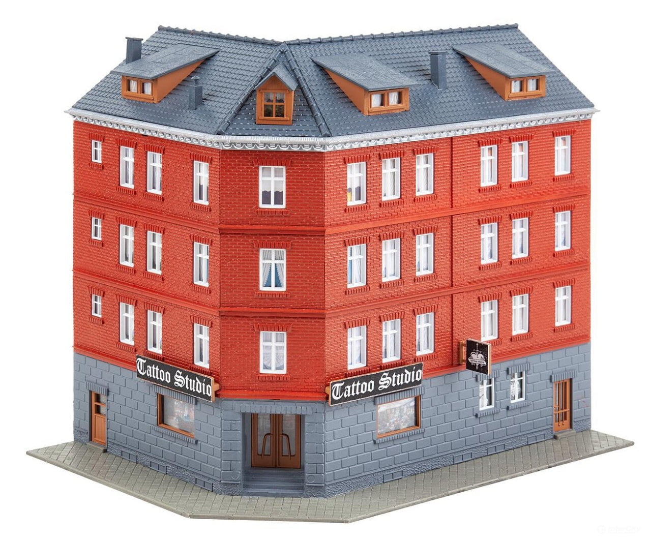 Faller 130138 Ho Town Corner House With Tattoo Parlour Structures