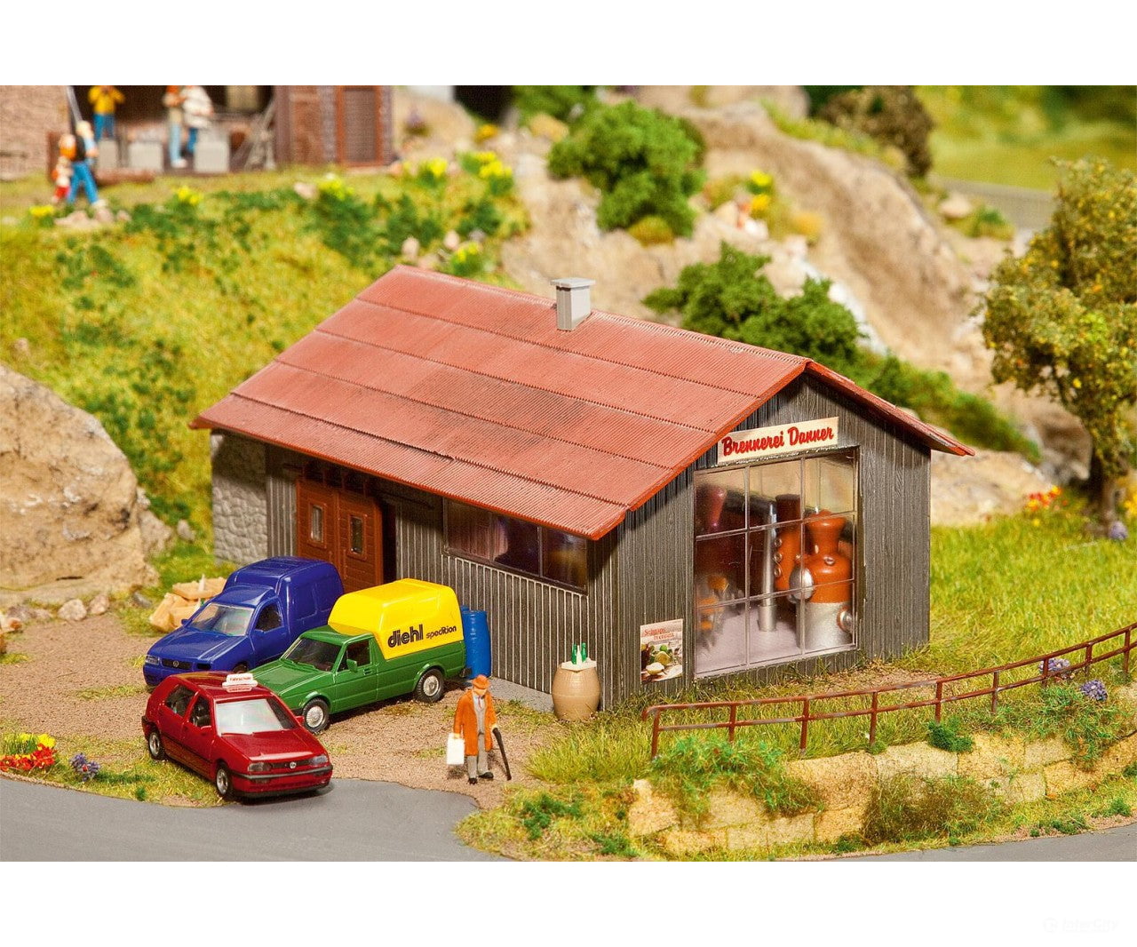 Faller 130194 Ho Distillery With Accessories Structures