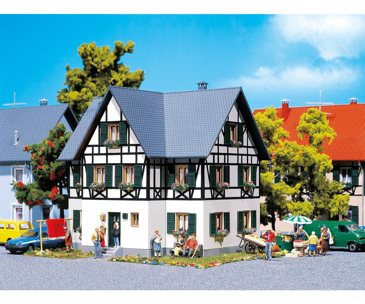 Faller 130259 Ho Half-Timbered Two-Family House Structures