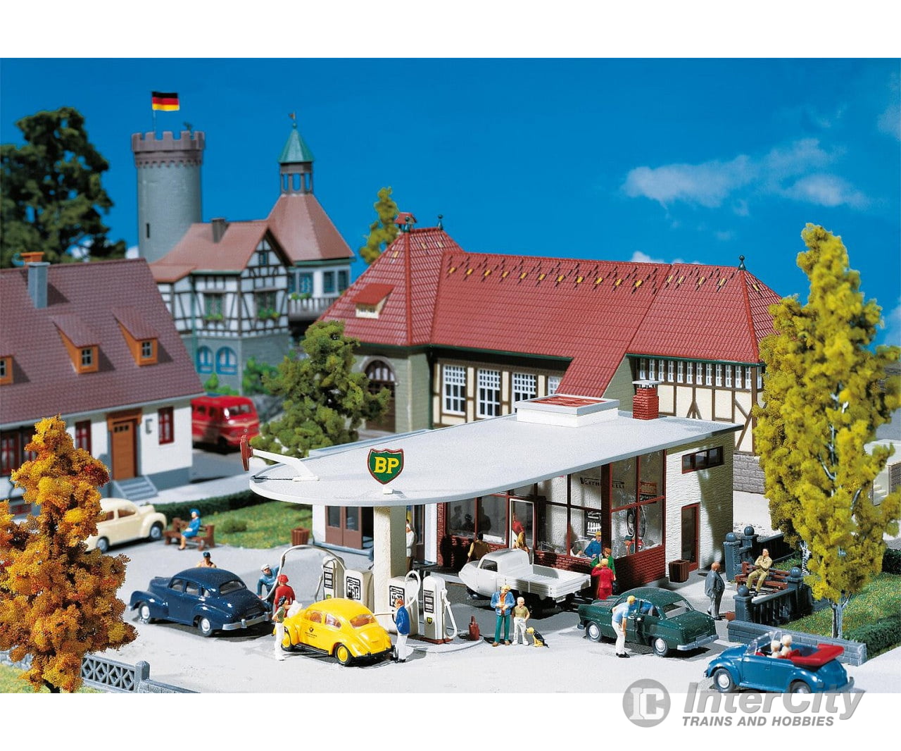 Faller 130347 Ho Bp Petrol Station Structures