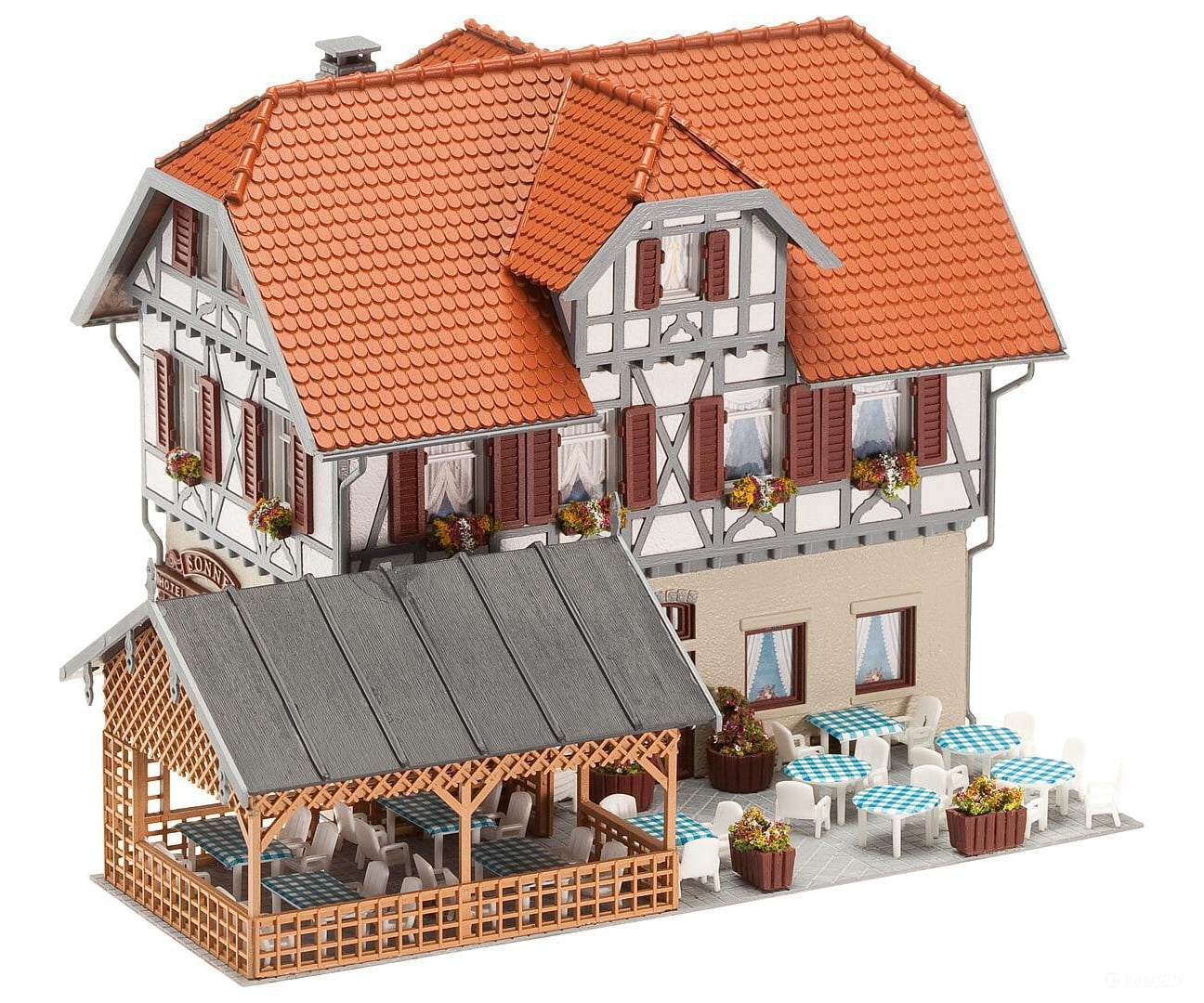 Faller 130438 Ho The Sonne Inn With Summerhouse Structures