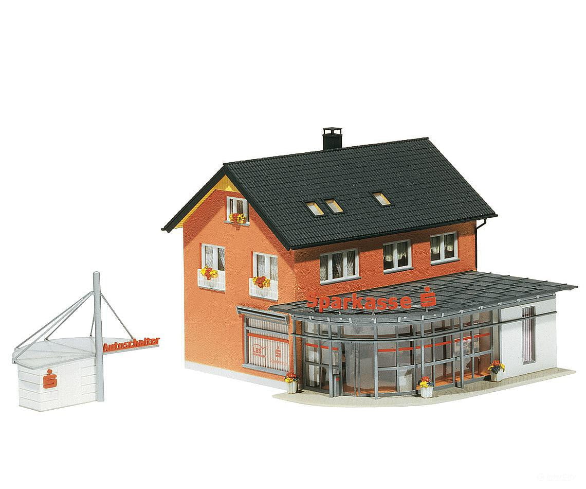 Faller 130480 Ho Savings Bank With A Drive-In Counter Structures